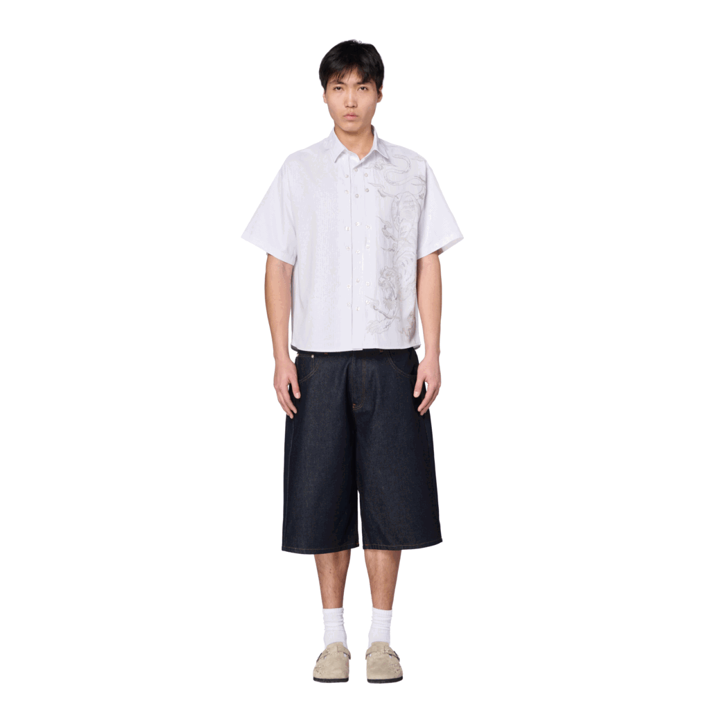 "yakuza" Shirt white striped