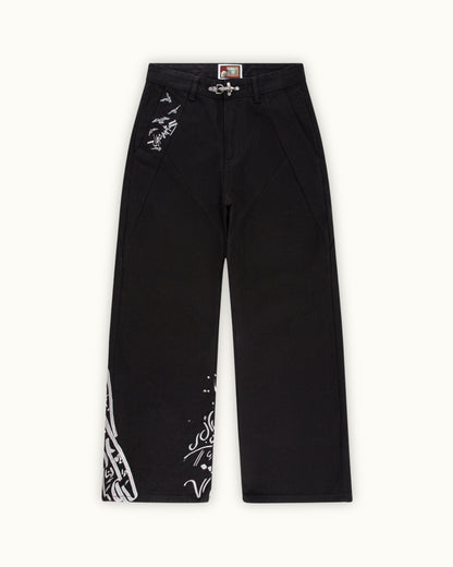 Black Crescent Pants