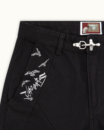 Black Crescent Pants