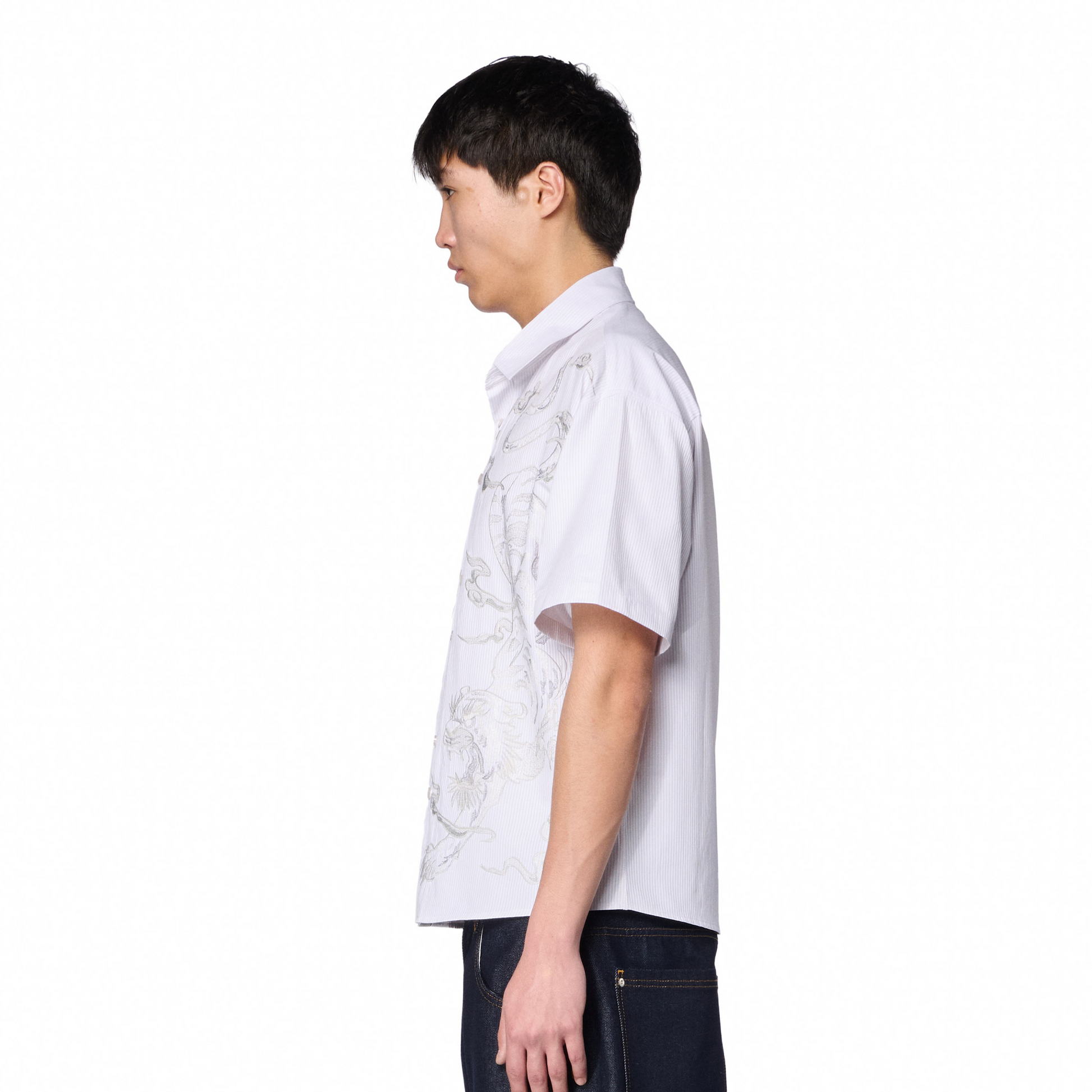 "yakuza" Shirt white striped