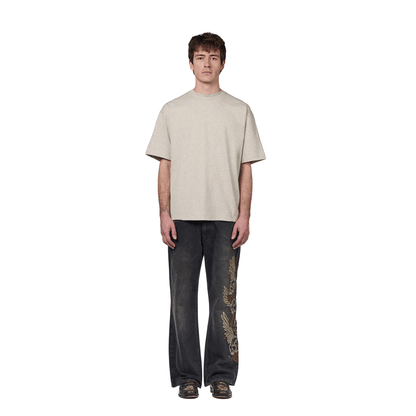 "hellboy" brown washed bootcut Denim