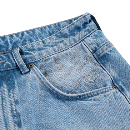 "yasmin v3" Jorts blue updated fit