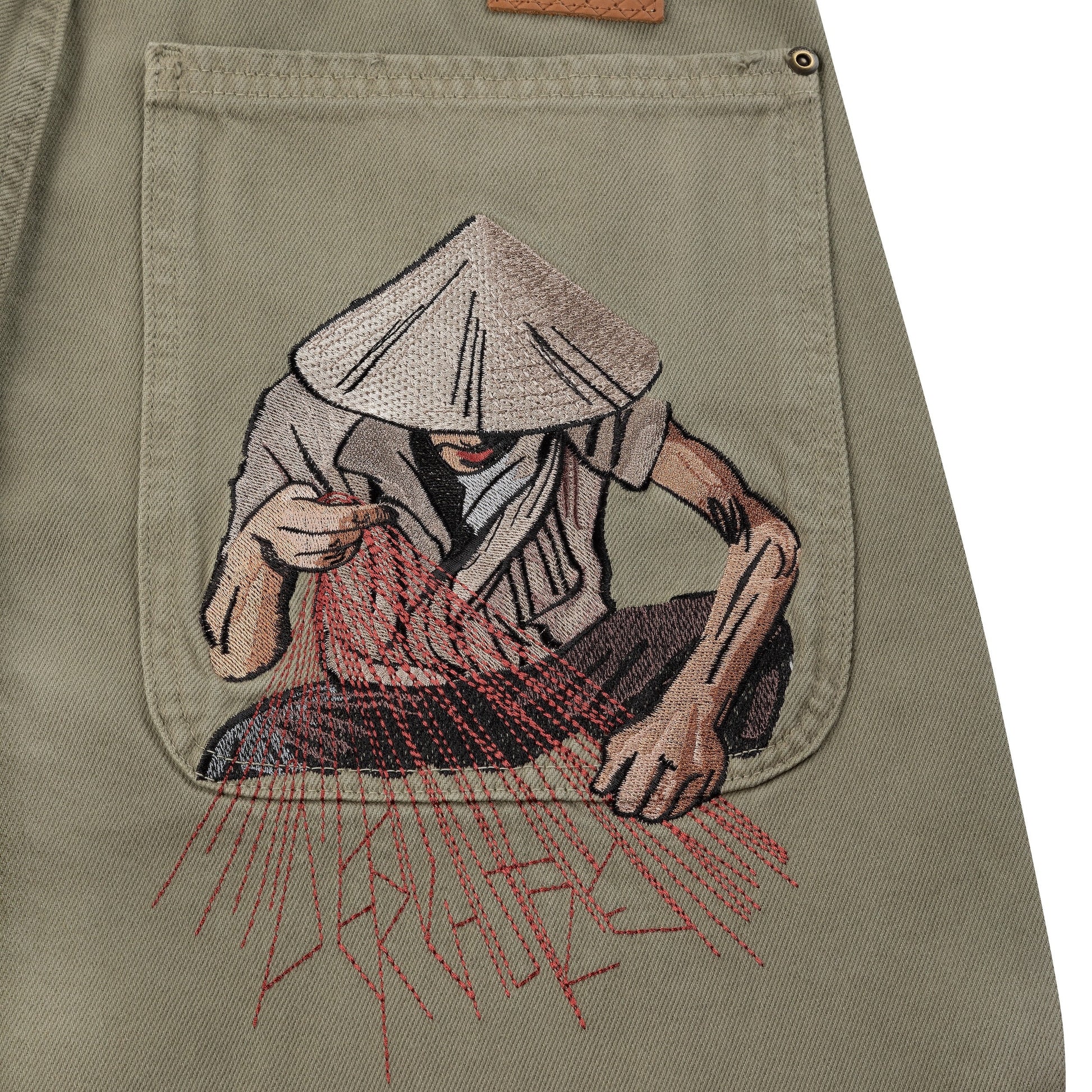 "lotus" Jorts green