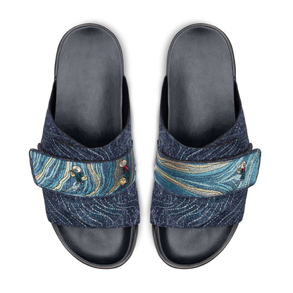 "lotus" slides navy