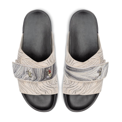 "lotus" slides beige