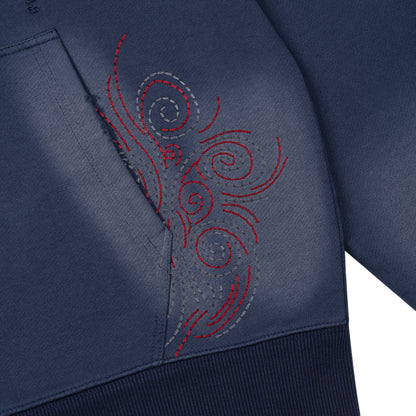 "mosaic" Zip Up Navy