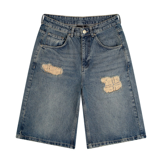 "lotus" Jorts indigo