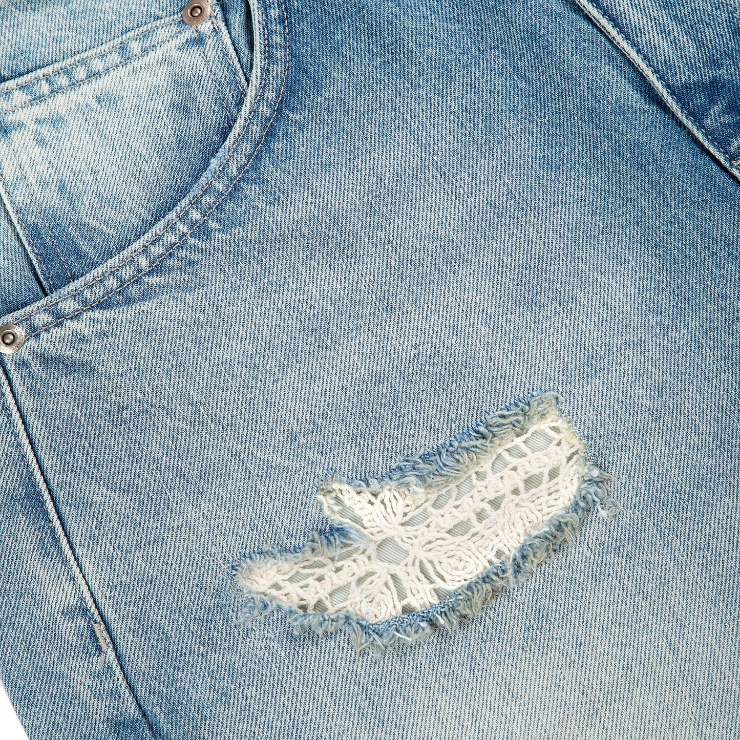"lotus" Jorts blue