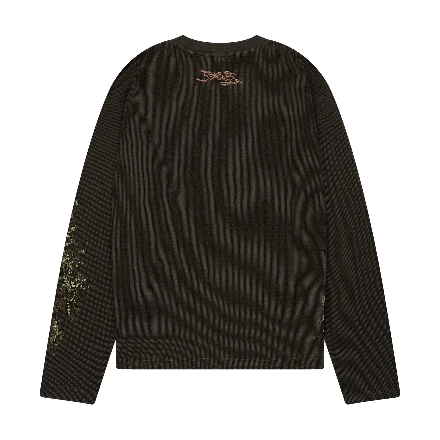"NYC to RIO" waffle Longsleeve dark forest green