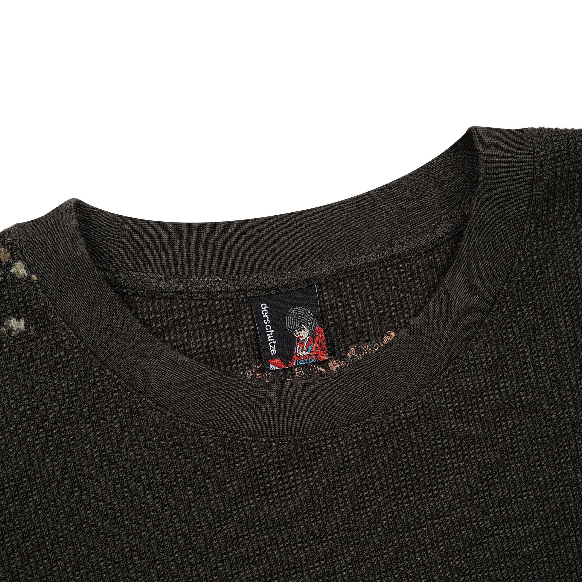 "NYC to RIO" waffle Longsleeve dark forest green
