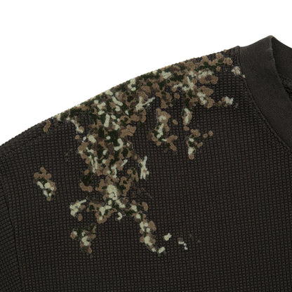 "NYC to RIO" waffle Longsleeve dark forest green