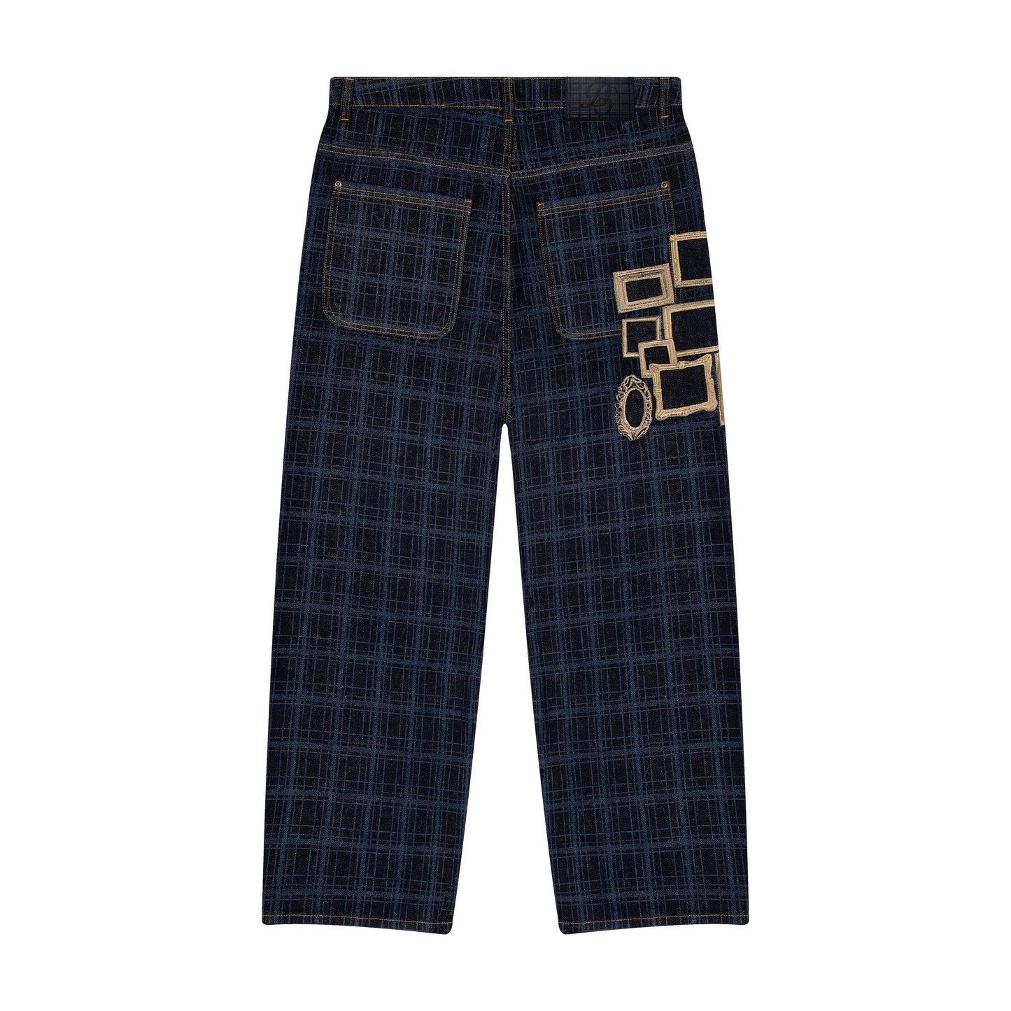 "gallery" laser printed Denim