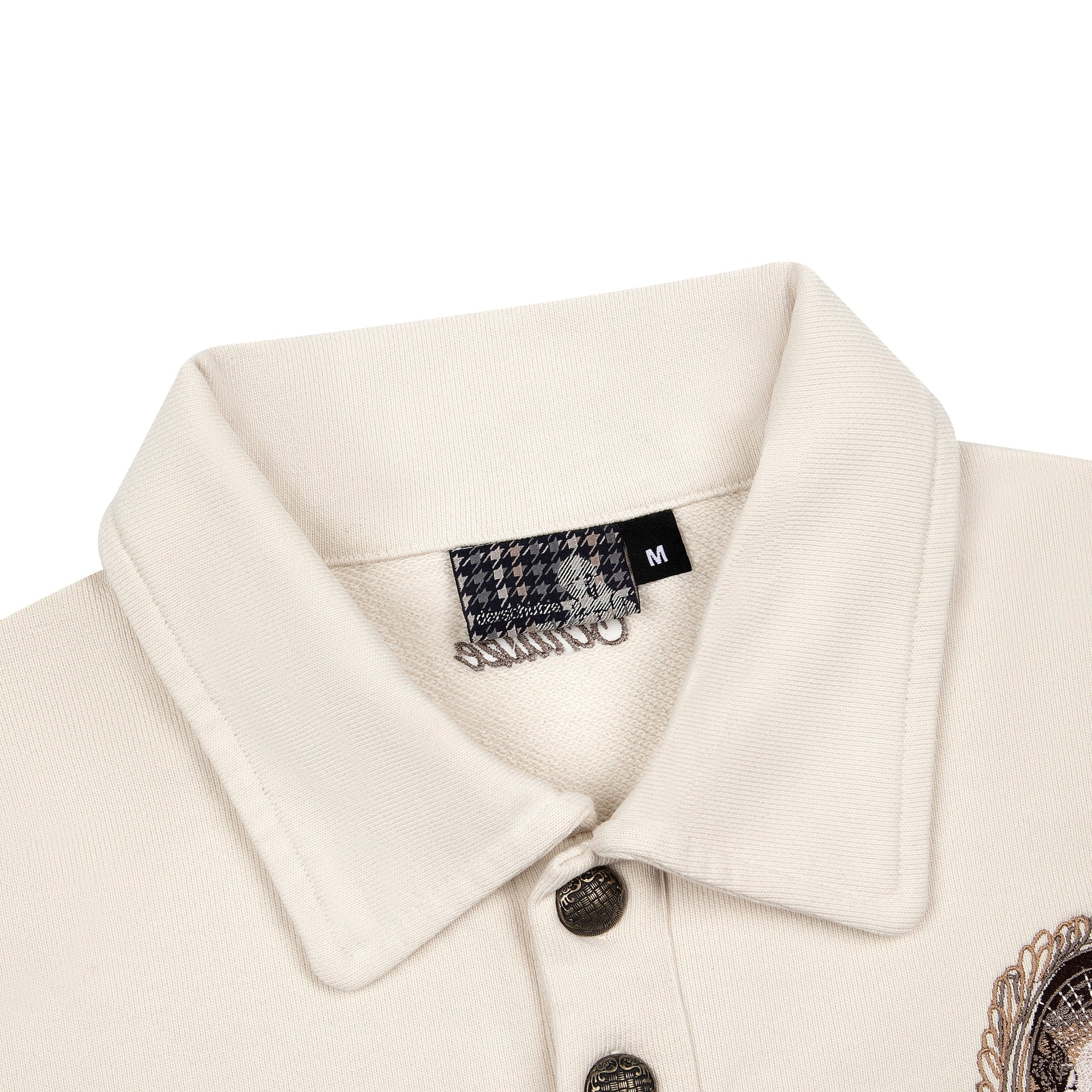 "gallery" layered Polo Sweatshirt creme