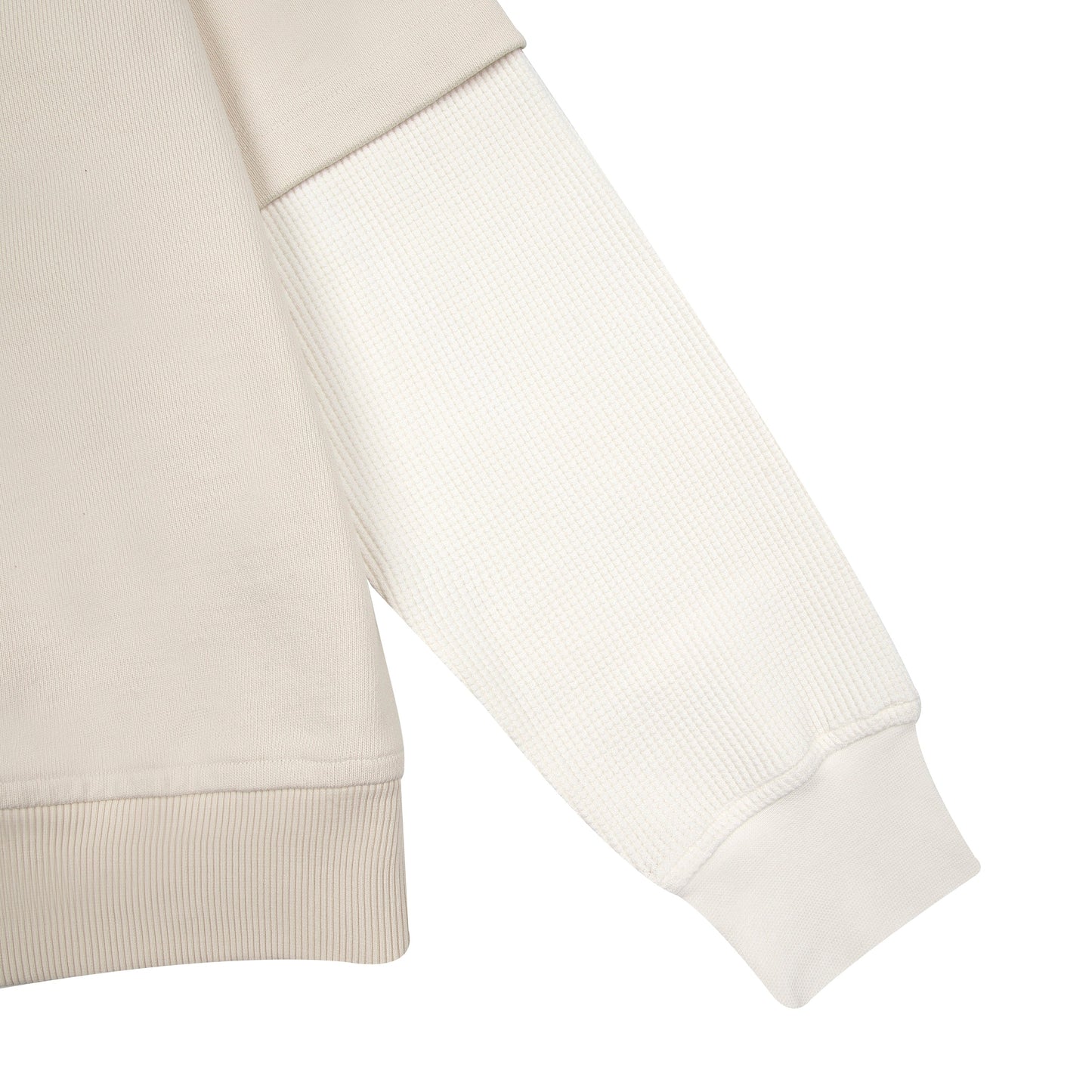 "gallery" layered Polo Sweatshirt creme