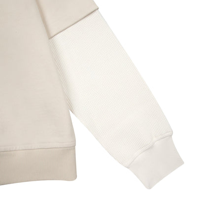 "gallery" layered Polo Sweatshirt creme
