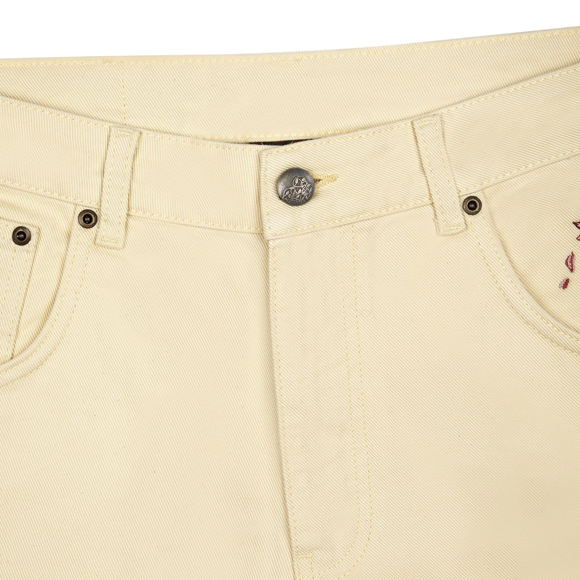 "garden of eden" Denim butter yellow