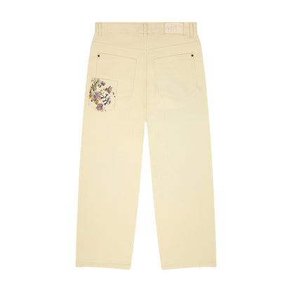 "garden of eden" Denim butter yellow