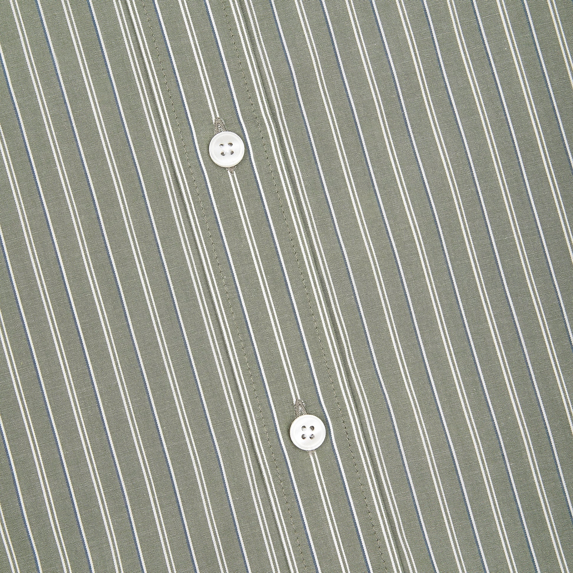 "garden of eden" green-white striped Shirt