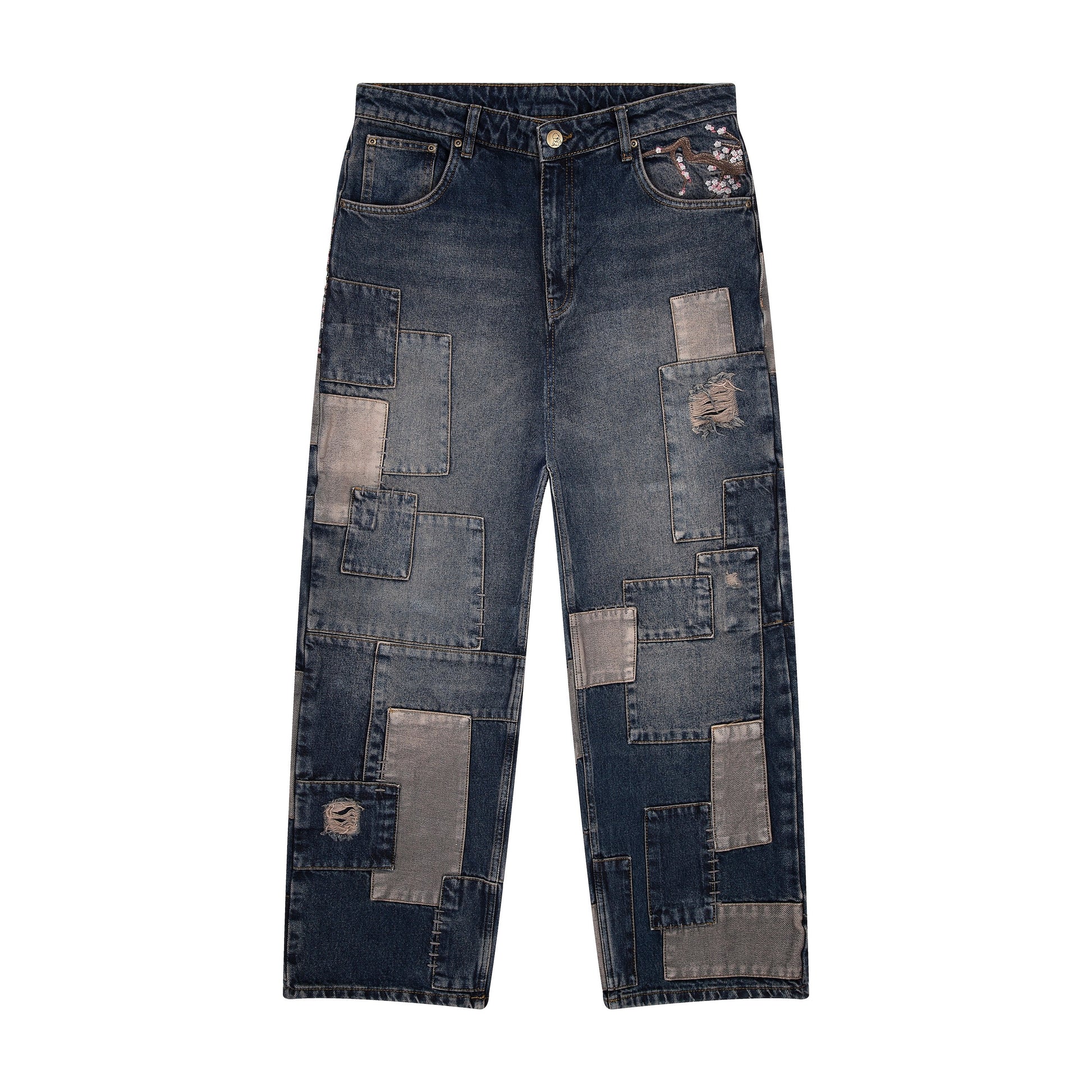 "blossom v2" patchwork Denim dark indigo