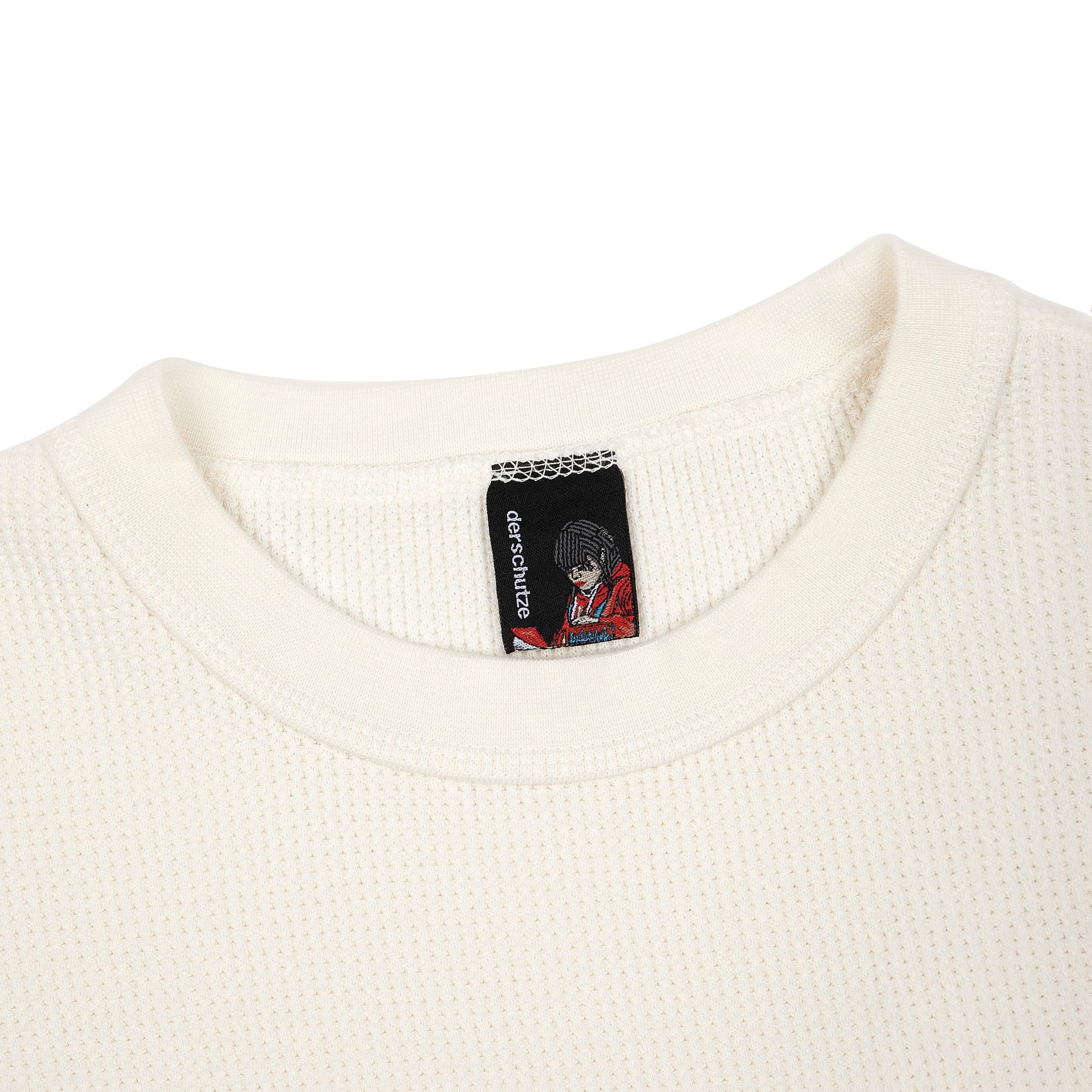 "aziza" waffle T Shirt ecru