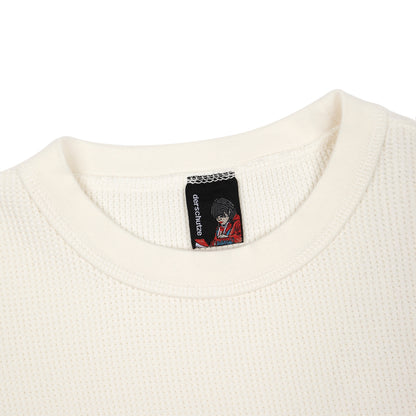 "aziza" waffle T Shirt ecru