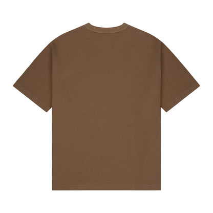 "aziza" waffle T Shirt brown