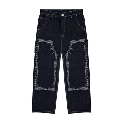 "aziza" indigo raw Denim