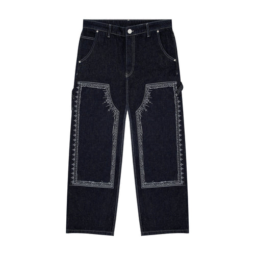 "aziza" indigo raw Denim