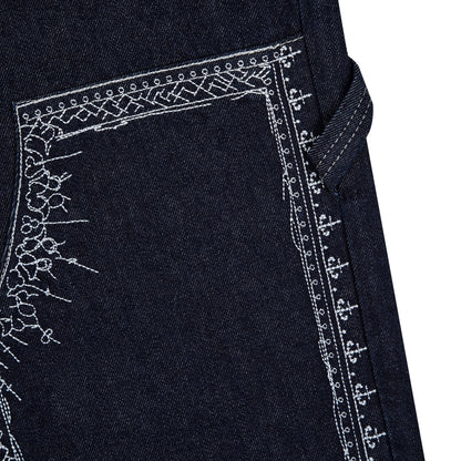 "aziza" indigo raw Denim
