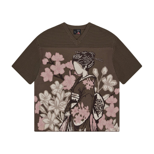 "yakuza v2" knitted Jersey khaki
