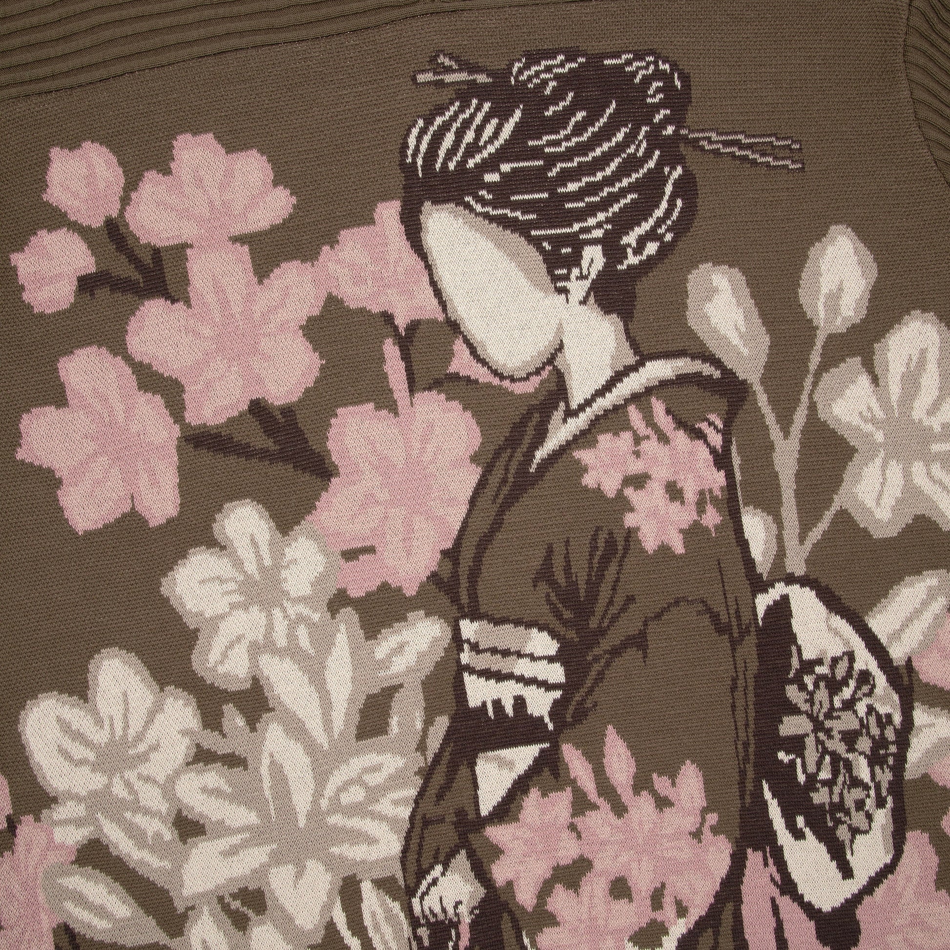 "yakuza v2" knitted Jersey khaki