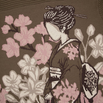 "yakuza v2" knitted Jersey khaki
