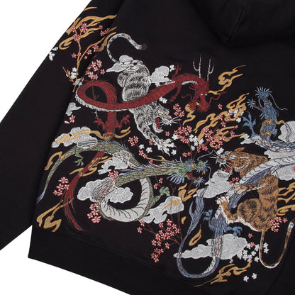 "yakuza v2" Zip Up dark grey