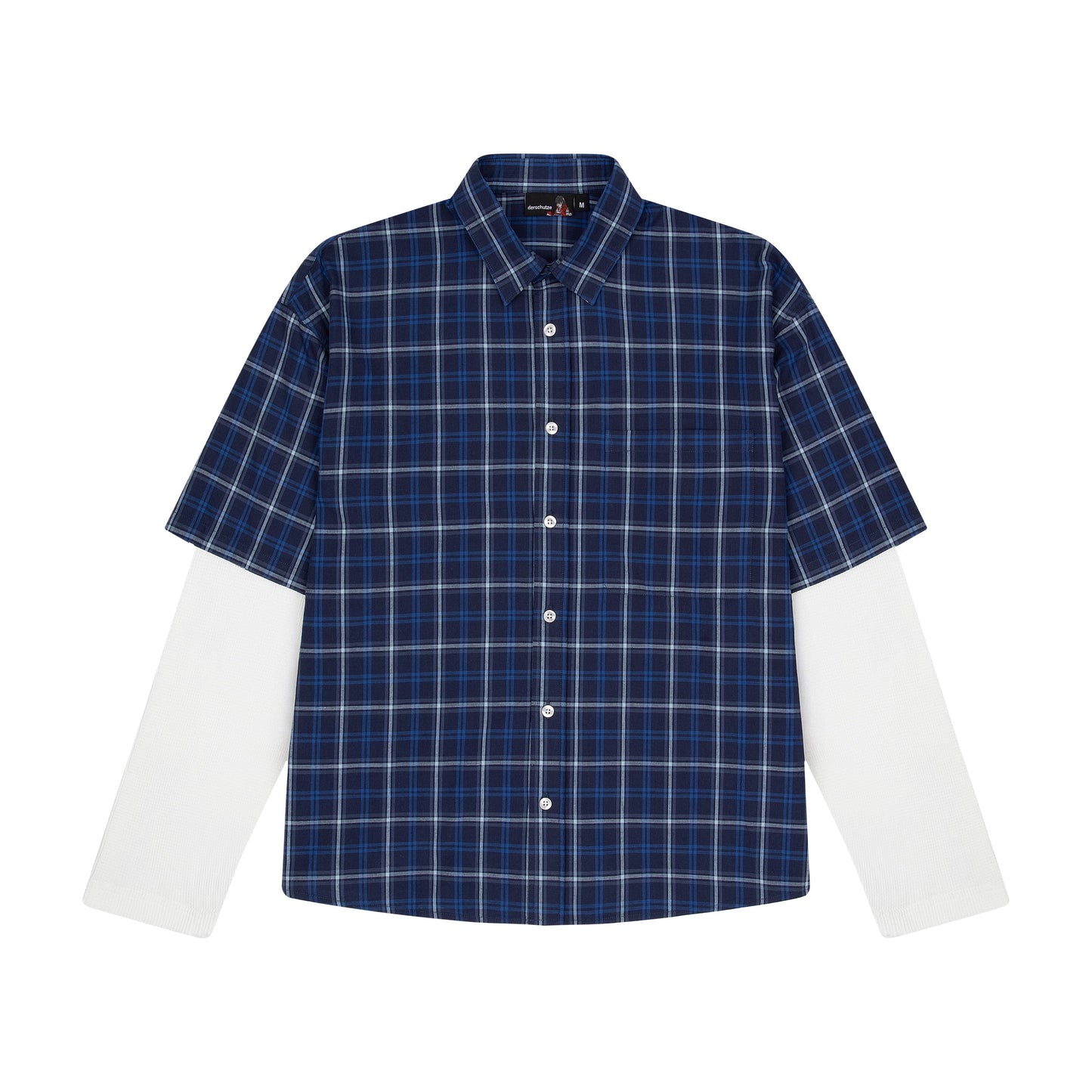 "yakuza" layered Shirt navy