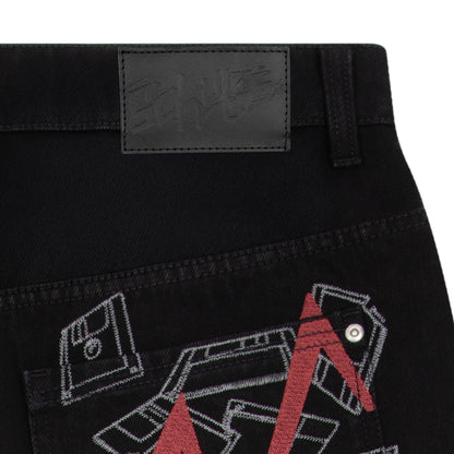 "wall street" black Denim