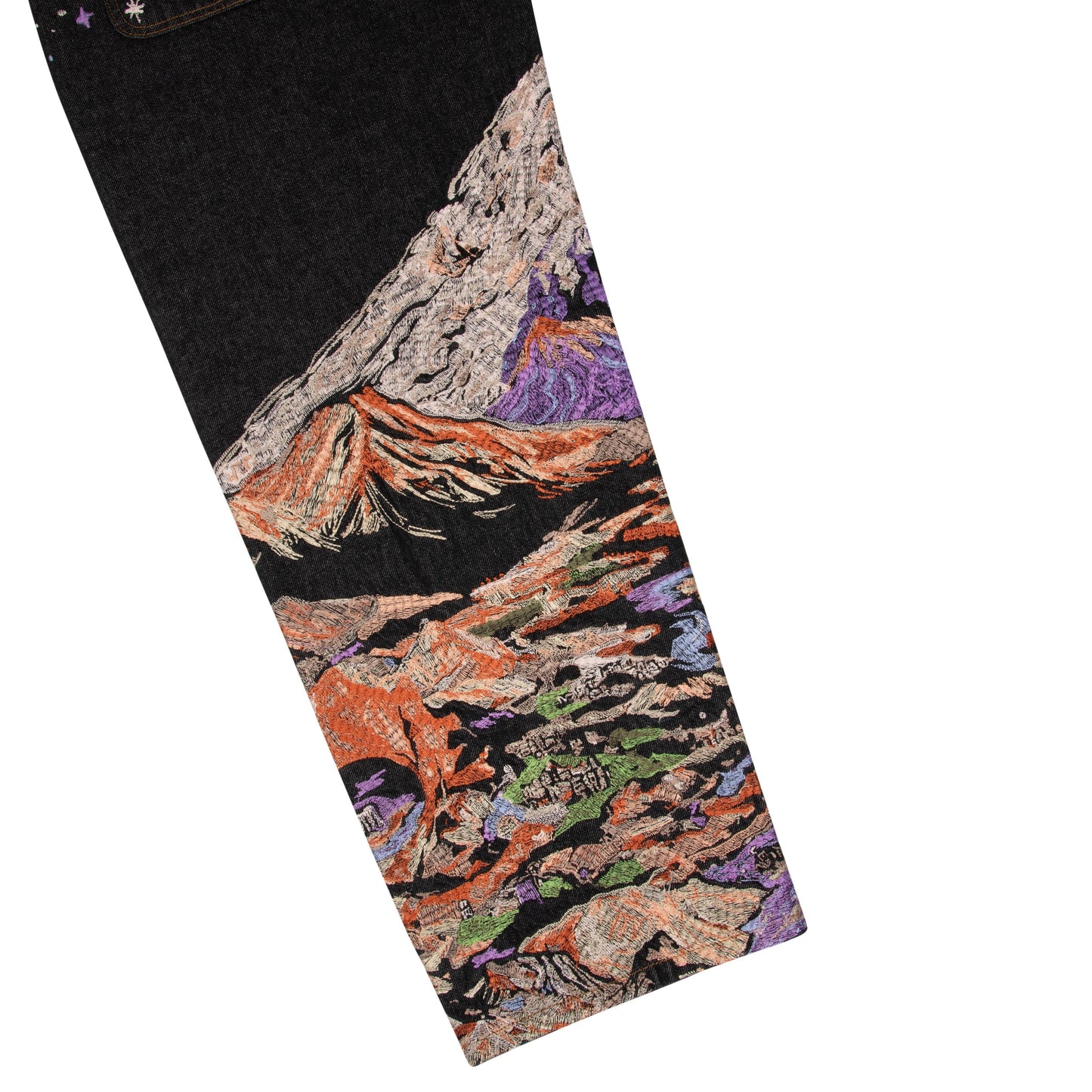 "sunset" black raw Denim