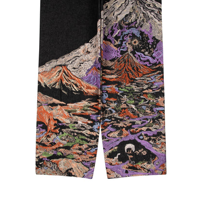 "sunset" black raw Denim
