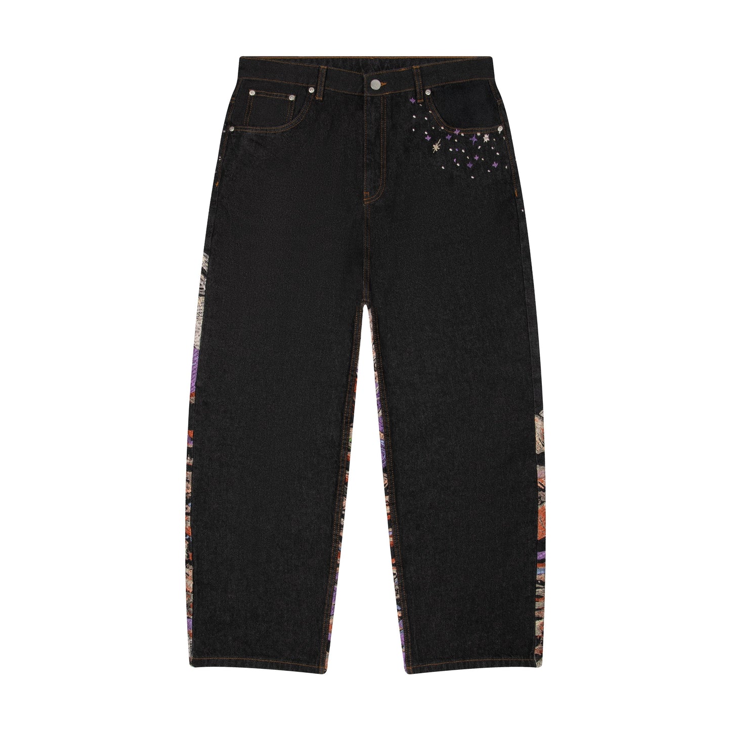 "sunset" black raw Denim