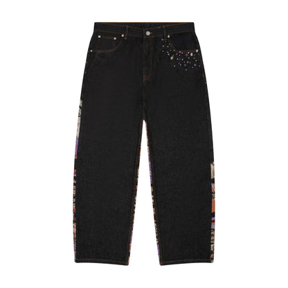 "sunset" black raw Denim