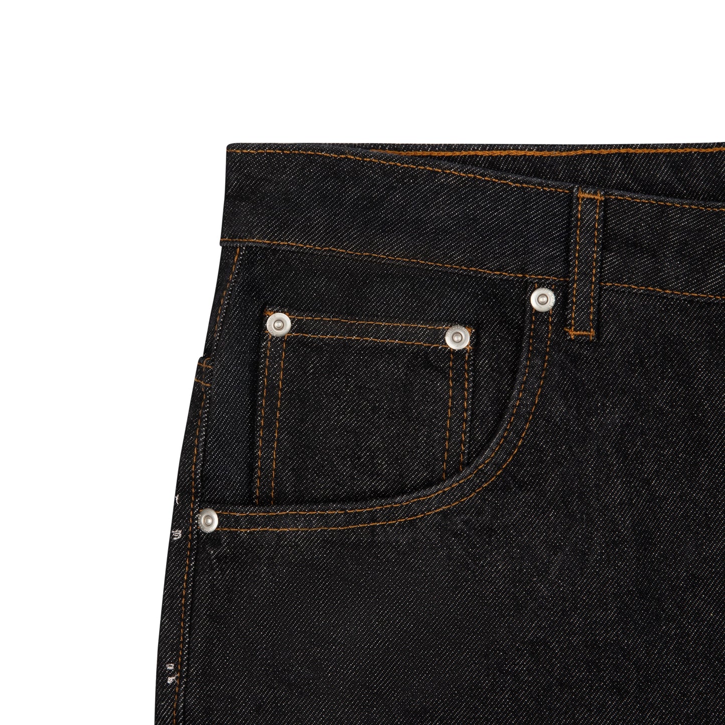"sunset" black raw Denim