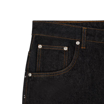 "sunset" black raw Denim