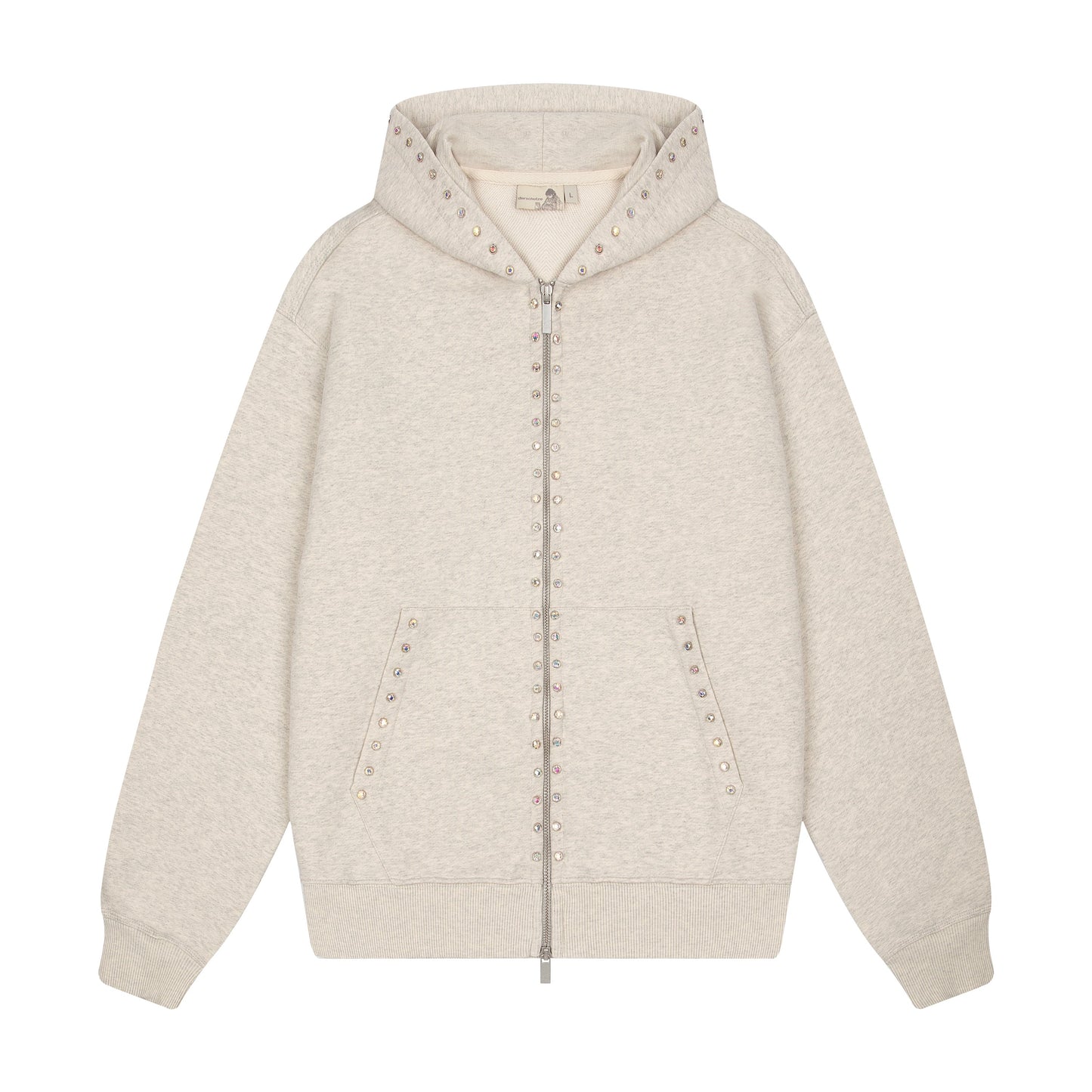 "hellboy" Zip Up grey melange