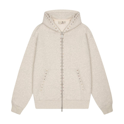 "hellboy" Zip Up grey melange