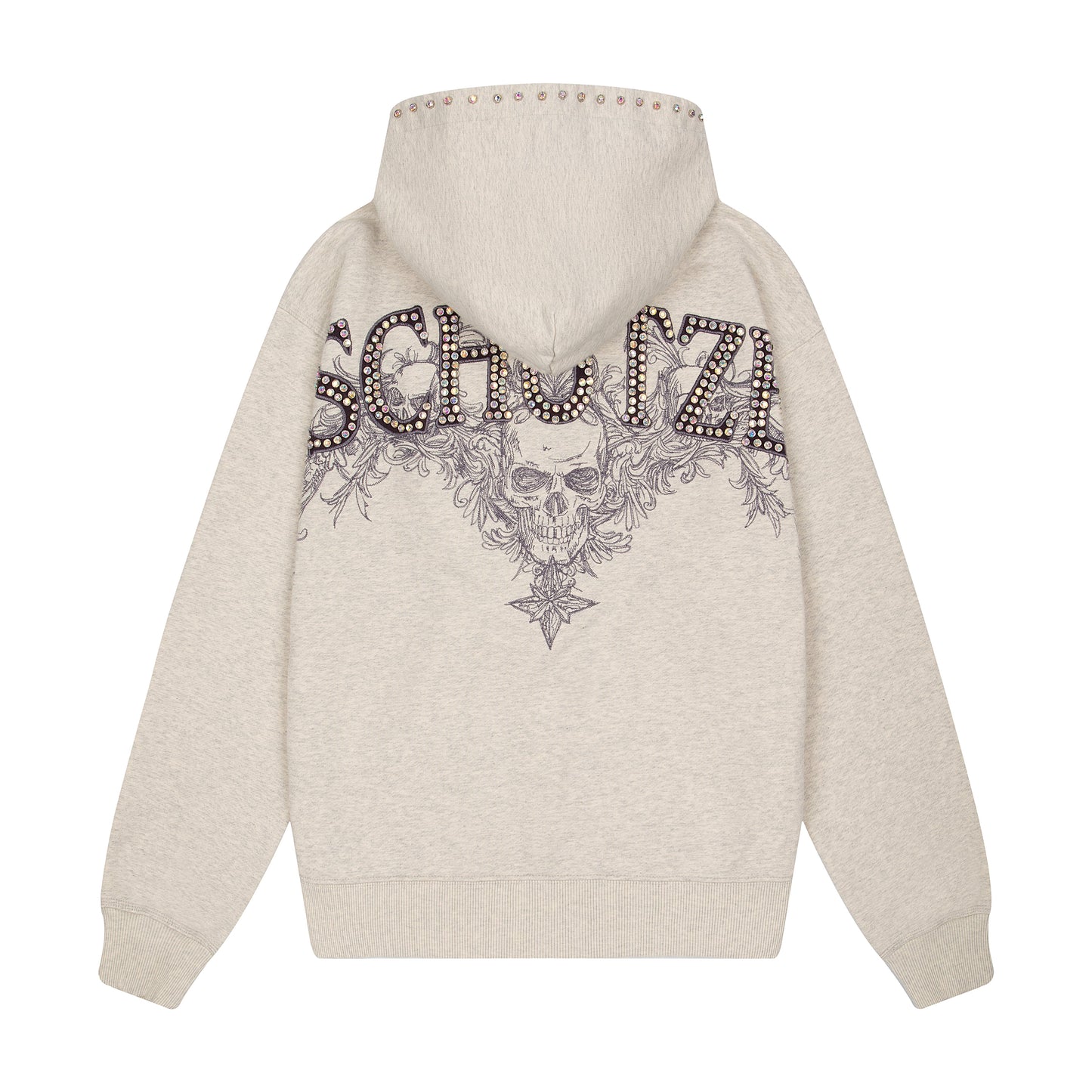 "hellboy" Zip Up grey melange