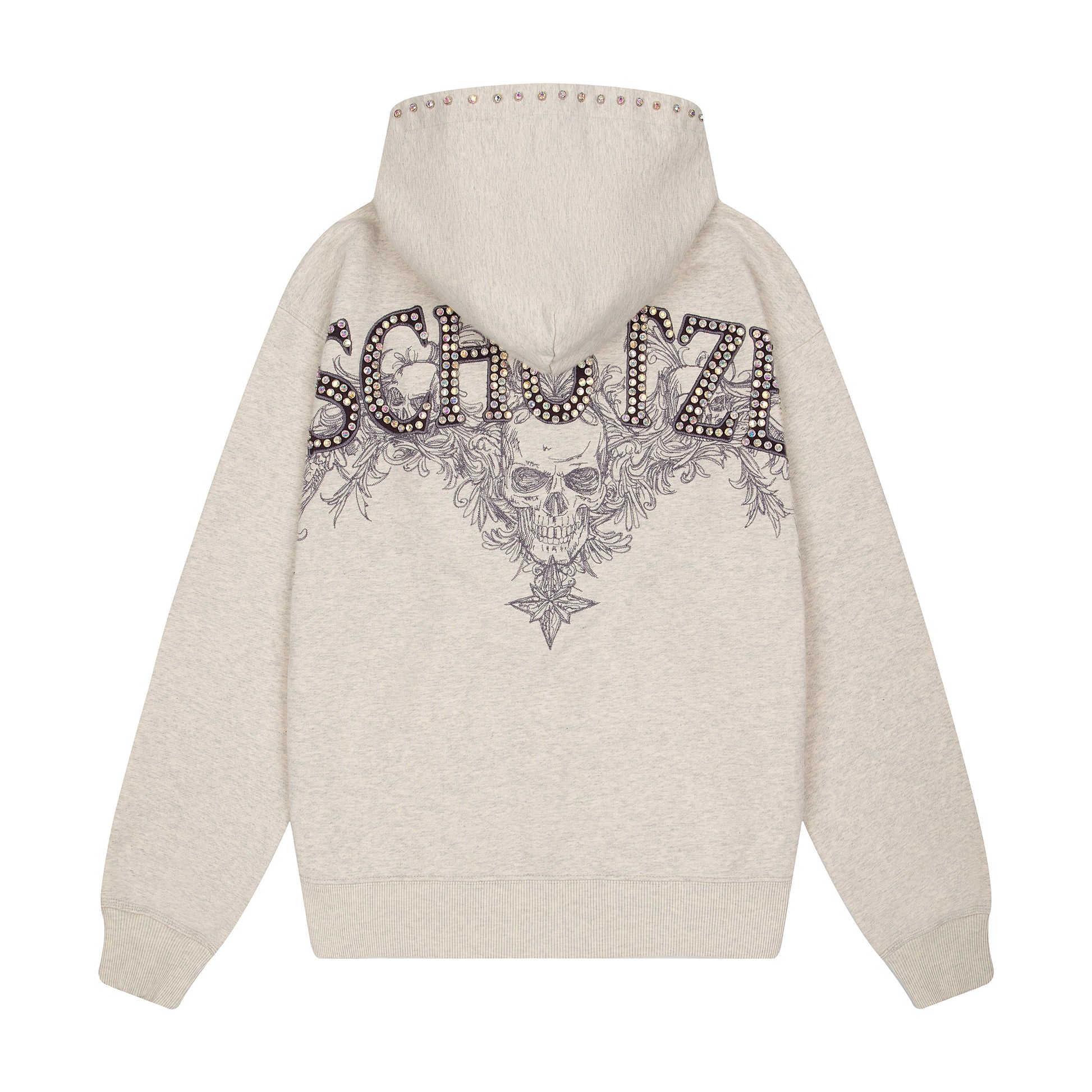 "hellboy" Zip Up grey melange