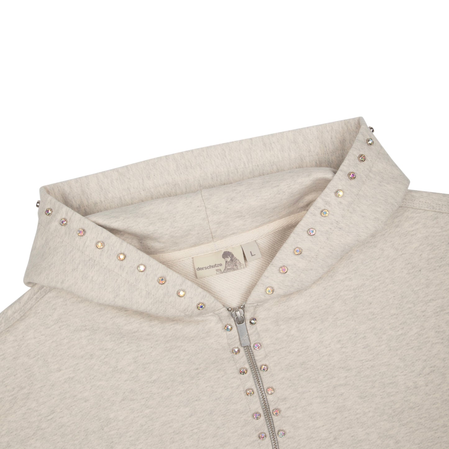 "hellboy" Zip Up grey melange