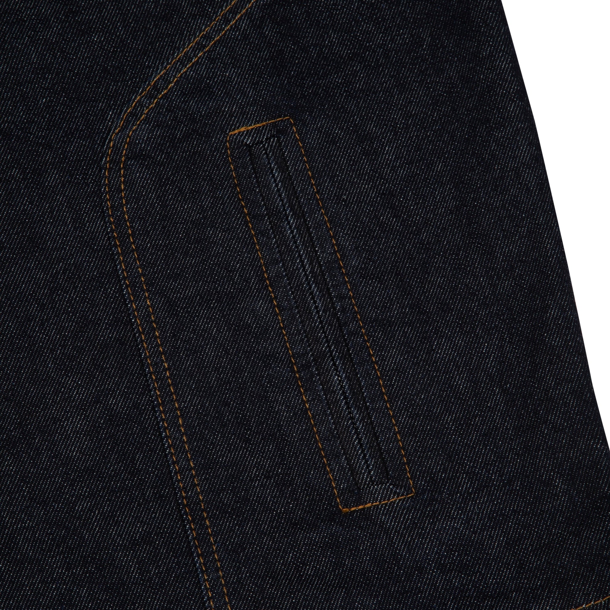 "hellboy" indigo raw denim Biker jacket