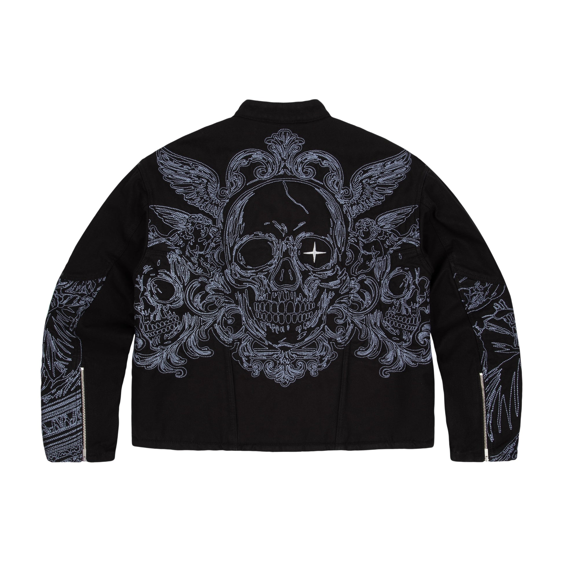 "hellboy" denim Biker jacket black