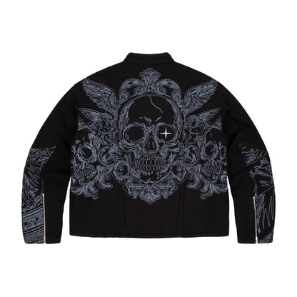 "hellboy" denim Biker jacket black