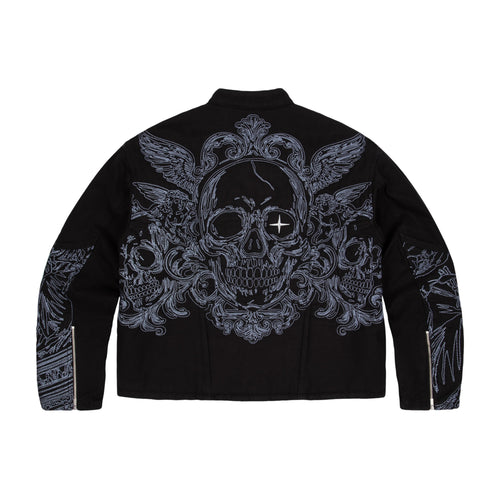 "hellboy" denim Biker jacket black
